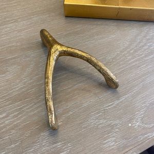 Gold decorative wishbone